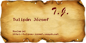 Tulipán József névjegykártya
